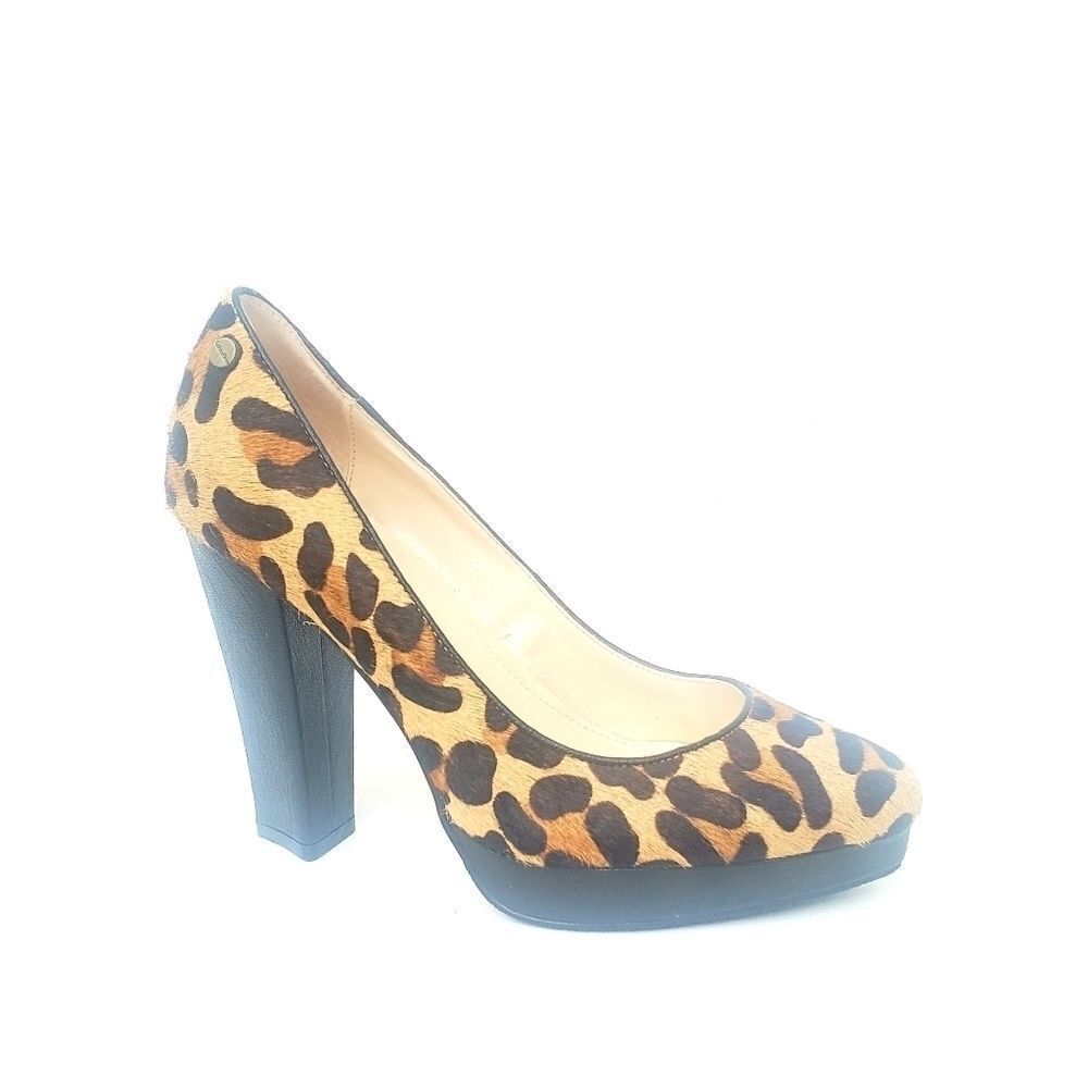 Calvin Klein New Leopard Platform Heels 6 M